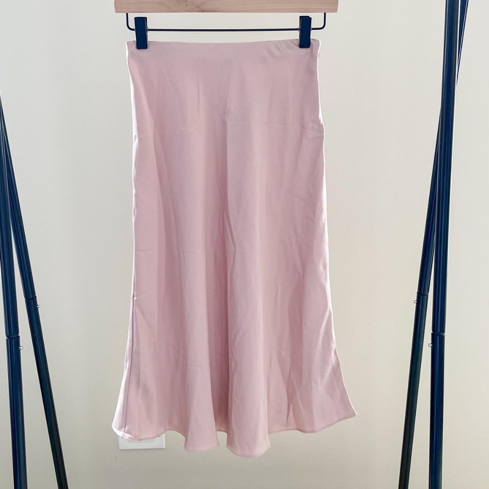 Express Satin Midi Skirt